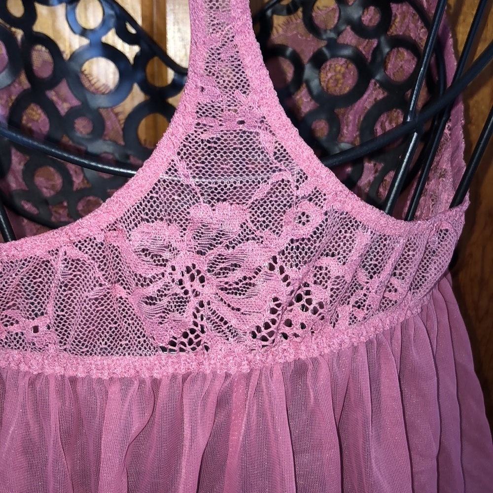 Victoria’s Secret lace pink size small sexy wear cute top lingerie floral sheer​ - Picture 6 of 7